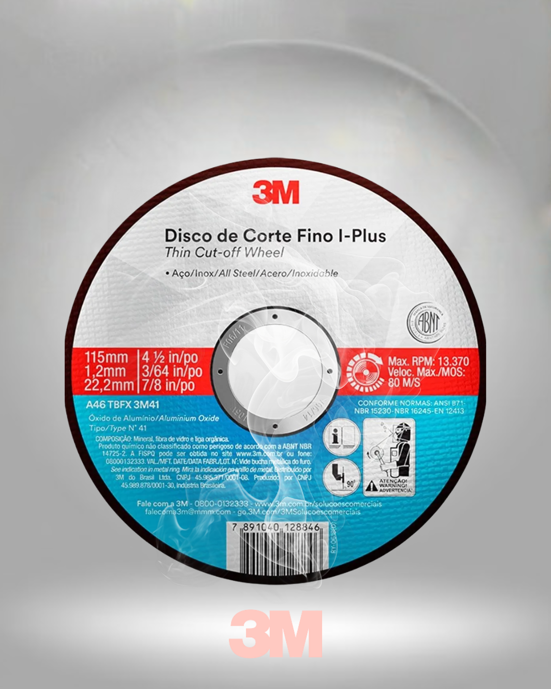 Disco Corte Aço Inox Ferro 115 X 1,2 X 22,2mm